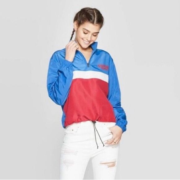 Stranger Things - Netflix Series Windbreaker Jacket sz L - Picture 1 of 6
